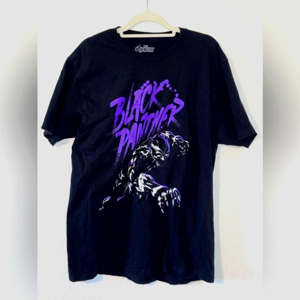 Marvel Avengers Black Panther Mens 100% Cotton T-Shirt Size Large